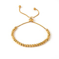 Gold Steel Bead Sliding Bolo Bracelets 6mm and 4mm view 5