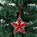 Rhinestone Five Petal Flower Christmas Hanging Ornament view 1