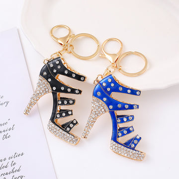 Rhinestone High Heel Keychain Metal Stiletto Bag Charm