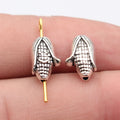 12x7.9x5.2mm 1.4g Antique Silver Zinc Alloy Smiling Corn Spacer Beads for Bracelet Jewelry Making