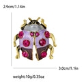 Enamel Ladybug Brooch with Crystal Spots in Two Colors view 7