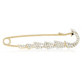 Swan Rhinestone Safety Pin Brooch Long Decorative Pin view 2