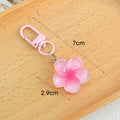 Gradient Resin Flower Keychain With Color Matched Lobster Clasp view 2