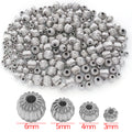 Vertical Fluted Hollow Pumpkin Spacer Beads for Jewelry Making view 8