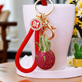 Crystal Lychee Keychain with Fortune Cord and Loose Braided Loops view 2