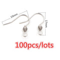 Ball Detail Fishhook Earring Wires in Three Metal Tones view 3