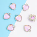 Iridescent Heart Charms in Six Colors and Two Metal Tones view 12