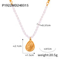 Gold Pendant Necklaces Pearl Heart Wheat Acorn Face Designs view 7