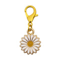 Enamel Daisy Flower Charm Gold Lobster Clasp Eight Colors view 11
