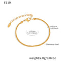 Gold Steel Twisted Sparkle Chain Necklace And Bracelet Set view 7