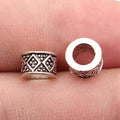 7.8x7.8x5.2mm 0.82g Multicolor Zinc Alloy Geometric Diamond Pattern Large Hole Spacer Beads for Bracelet Making