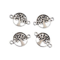 Silver Tone Tree of Life Double Loop Connector Charms view 5