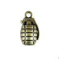 22x11mm Vintage Alloy Grenade Charm Pendant