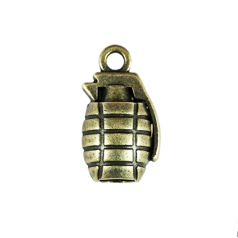 22x11mm Vintage Alloy Grenade Charm Pendant