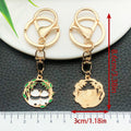 Panda Mother and Cub Round Enamel Keychains, 2 Designs view 6