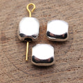 Smooth Square Flat Spacer Bead in Two Polished Finishes view 2
