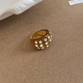 Resin Chunky Rings and Open Cuffs with Silver Studs or Rhinestones view 9