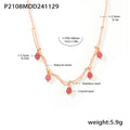 Natural Stone Bead Necklaces with Crystal Opal Drop Charms view 9