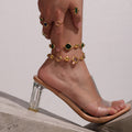 Gold Bead Cushion Czech Glass Stone Bracelet Colors view 3