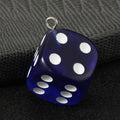 Resin Dice Charm Pendant Silver Tone Loop Two Sizes Multi Color view 8