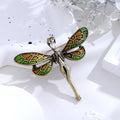 Green Gold Tone Angel Wing Metal Brooch Pin for Jackets and Lapels view 4