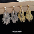 Gold And Silver Tone Multi Chain Tassel Drop Earrings view 2