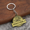 Vintage Metal Dinosaur Keychain Bag Charm Movie Gift Accessory