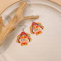 Seven Colorful Thanksgiving Turkey Novelty Hook Earrings view 2