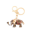 Enamel Rhinestone Elephant Keychain Metal Lucky Animal Charm view 5
