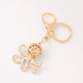 Rhinestone Octopus Keychain Metal Cartoon Pendant Charm view 4