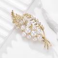 Wheat Pearl Look Metal Brooch Pin for Jackets and Lapels view 5