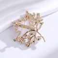 Maple Leaf Pearl Look Two Designs Metal Brooch Pin view 4