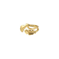 Sculpted Feather Single Ear Cuff in Gold and Silver Tones view 5