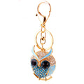 Faceted Stone Owl Keychain With Key Ring And Lobster Clasp view 5