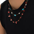 Gold Chain Colorful Stone Chip Necklaces And Bracelets view 4
