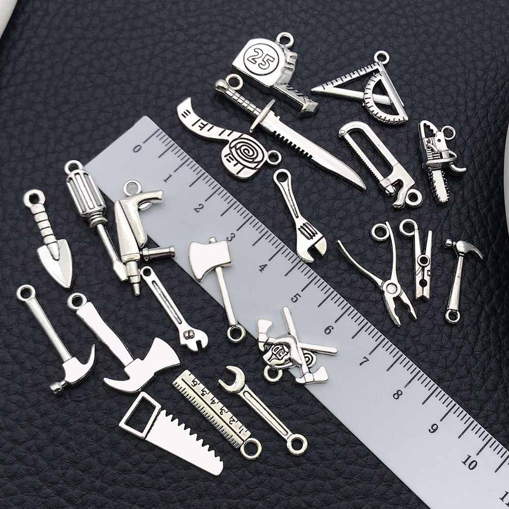 Antique Zinc Alloy Axe Dagger Sword Tool Charm Pendants for DIY Necklace Earrings