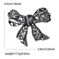 Openwork Crystal Bow Brooch With Pear Center in Four Colors view 6