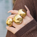 Oversized Domed Statement Rings in Three Gold Tone Designs view 2