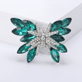 Layered Crystal Butterfly Brooch in Four Rich Colors view 4