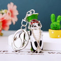 Cicada and Bamboo Keychains in Gold and Silver with Fortune and Clasp Free Loops view 6