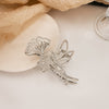 Silver Floral Clip