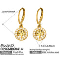 Crystal Tree of Life Drop Earrings in Four Gold Tone Designs view 6
