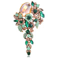 Blue Purple Flower Crystal Ten Designs Metal Brooch Pin view 12