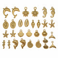 Gold-Tone Mermaid and Turtle Shell Charms with 15 Listed Options view 5