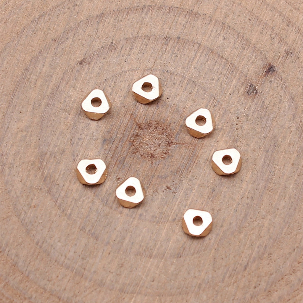 4x4mm 0.1g Multicolor Zinc Alloy Geometric Cut Spacer Beads for Bracelet Necklace Making