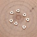 Tiny Faceted Heart Spacer Beads in Four Finishes for Jewelry Making view 4