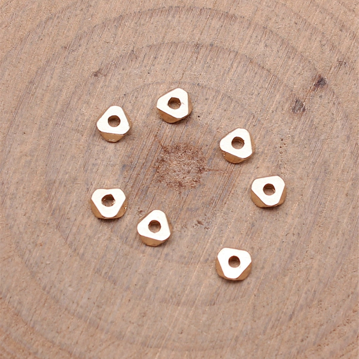 4x4mm 0.1g Multicolor Zinc Alloy Geometric Cut Spacer Beads for Bracelet Necklace Making