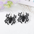 Black Gold and Silver Tone Large Spider Hook Earrings view 4