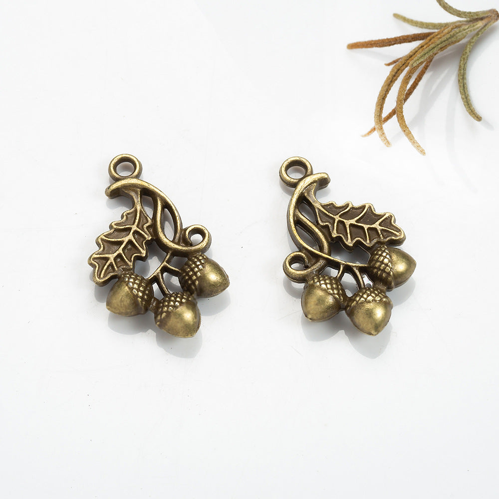 26x16mm Zinc Alloy Pine Cone Charm Pendant