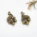 26x16mm Zinc Alloy Pine Cone Charm Pendant